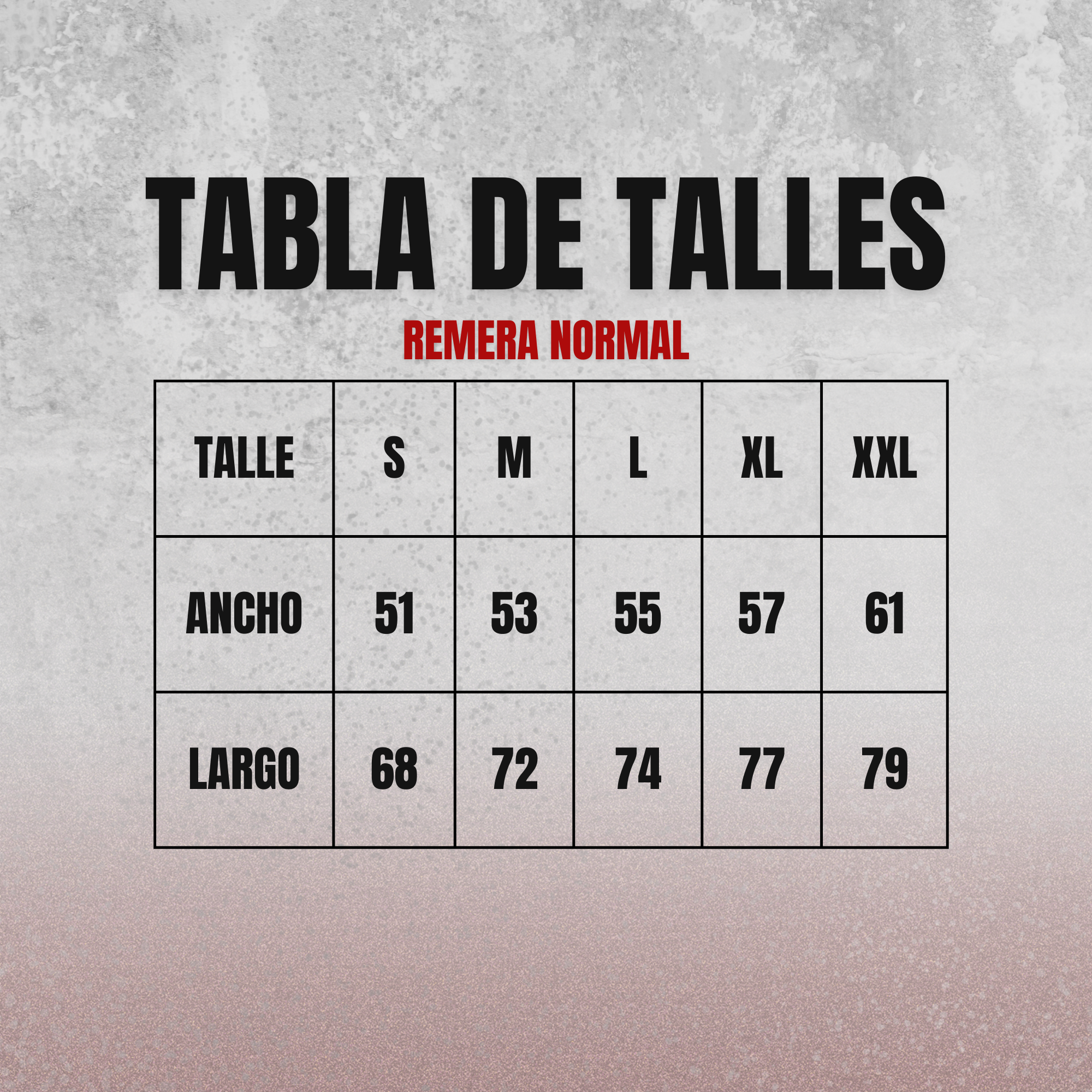 Tabla de talles