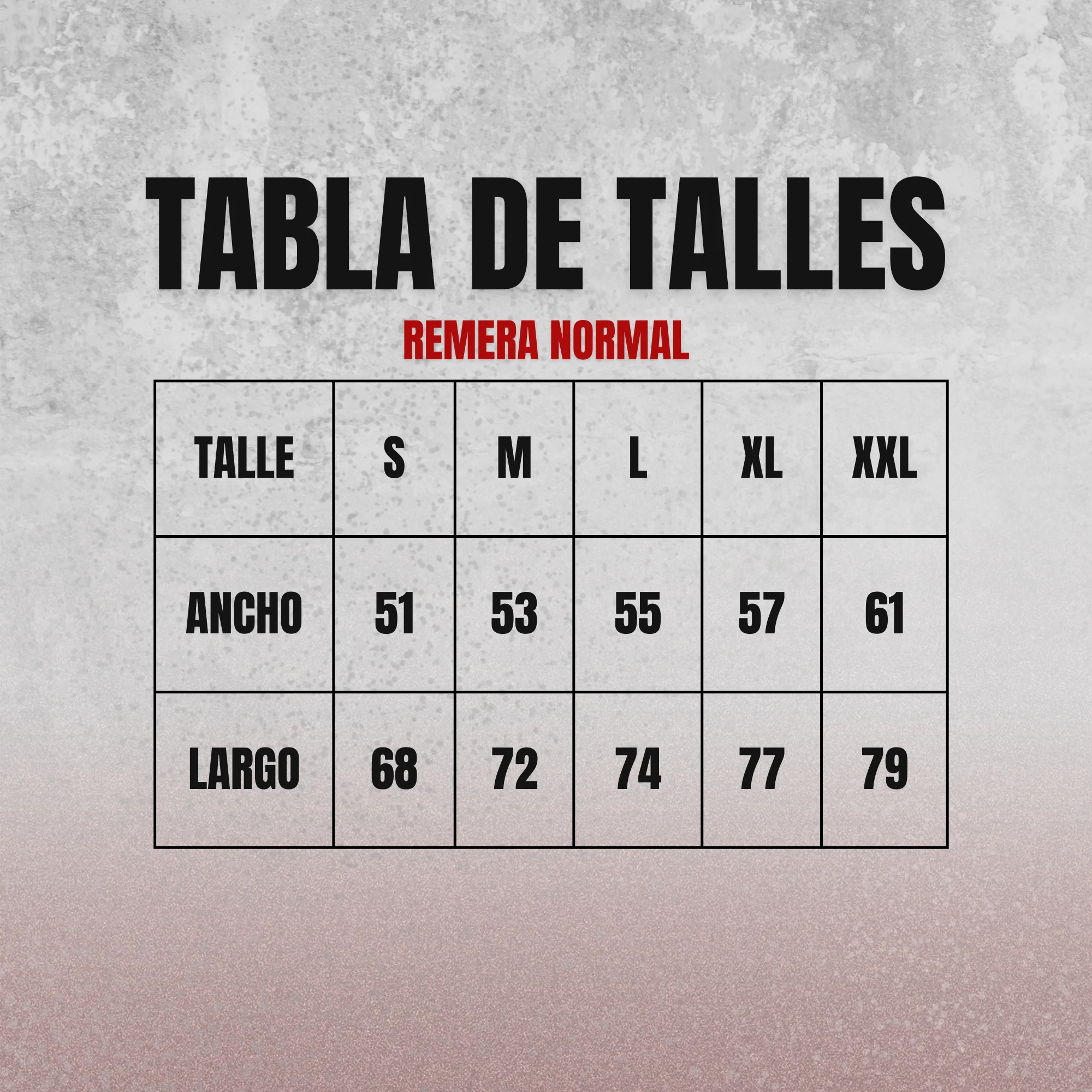 Tabla de talles